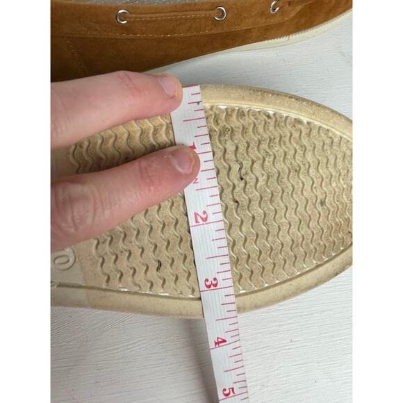 Pierre Dumas Loafers Womens 10 Faux Suede Carmel Slip on Flats Penny Loafers - Picture 12 of 12